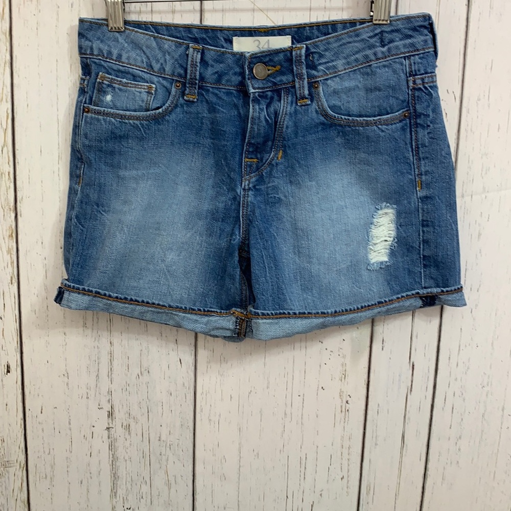 Zara Distressed Denim Shorts